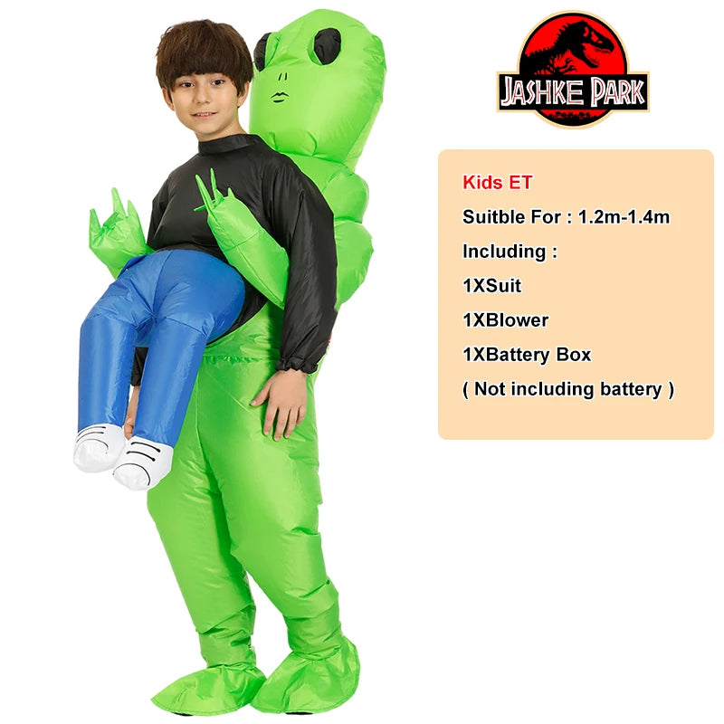 ET-Aliens Aufblasbares Kostüm – Scary Monster Cosplay für Erwachsene & Kinder, Halloween, Weihnachten, Thanksgiving, Party, Festival Kostüm