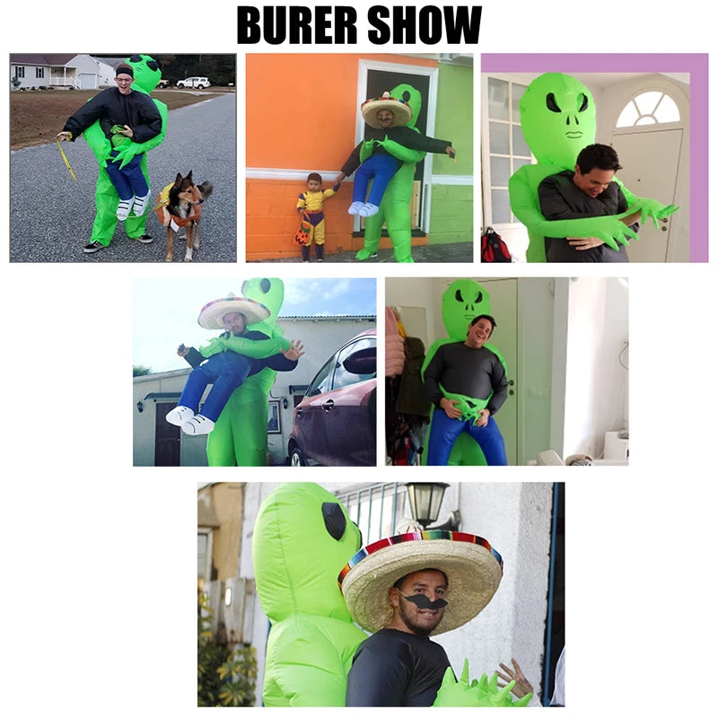 ET-Aliens Aufblasbares Kostüm – Scary Monster Cosplay für Erwachsene & Kinder, Halloween, Weihnachten, Thanksgiving, Party, Festival Kostüm