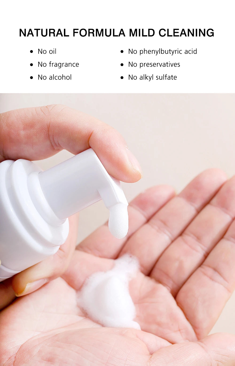 Natuhana 60ml Wimpernverlängerung Shampoo Mousse – Lash Reinigungsschaum für falsche Wimpern, sanfte & nicht-reizende Make-up-Tool