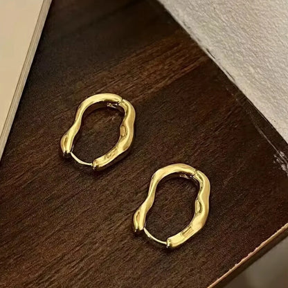 Unregelmäßige geometrische Ohrringe für Frauen – trendy Personalisierte Hoop Ohrringe, einfache und elegante Modeschmuck