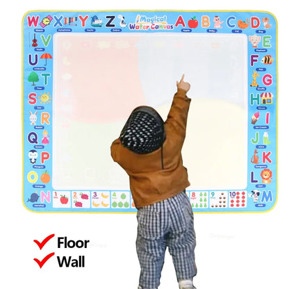 100x80CM Montessori Magic Drawing Board – wiederverwendbare Wasser-Doodle-Matte für Kinder pädagogische Kunst & Pen Control Training