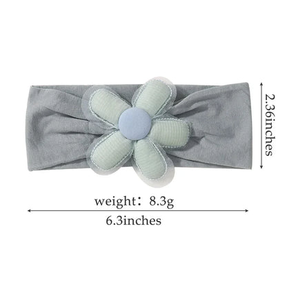1PC Baby Nylon Kopftuch – Handgemachtes Blumen Stirnband für neugeborene Mädchen, Kleinkind elastisches Haar Turban