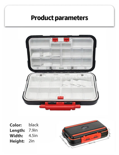 Premium Wasserdichte Doppel-Sided Fishing Tackle Box – Multifunktional Bait & Tool Organizer