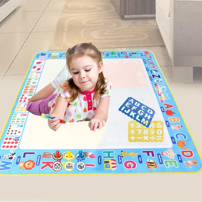 100x80CM Montessori Magic Drawing Board – wiederverwendbare Wasser-Doodle-Matte für Kinder pädagogische Kunst & Pen Control Training