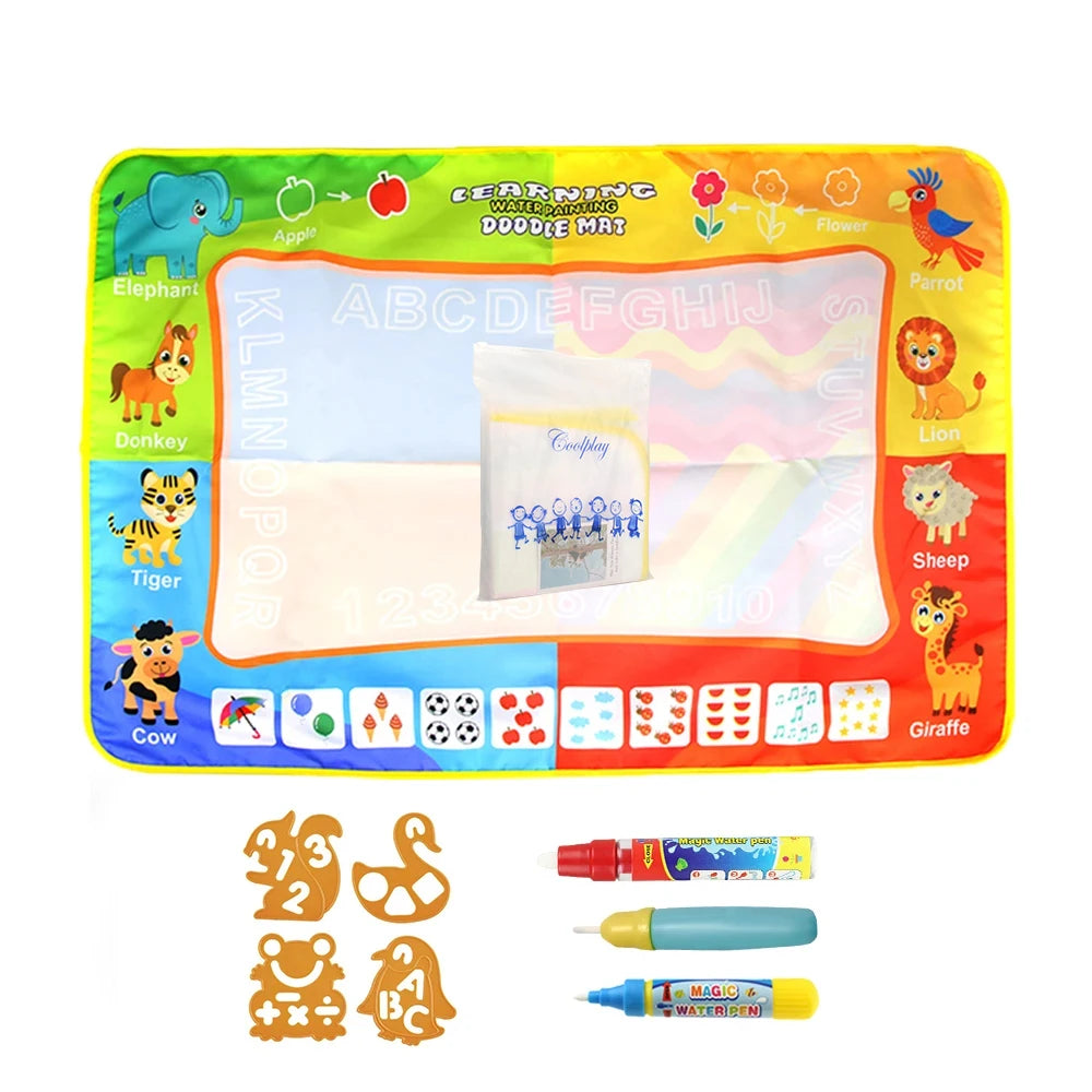 100x80CM Magic Water Drawing Mat – wiederverwendbare Doodle Board Montessori Lernspielzeug für Kinder