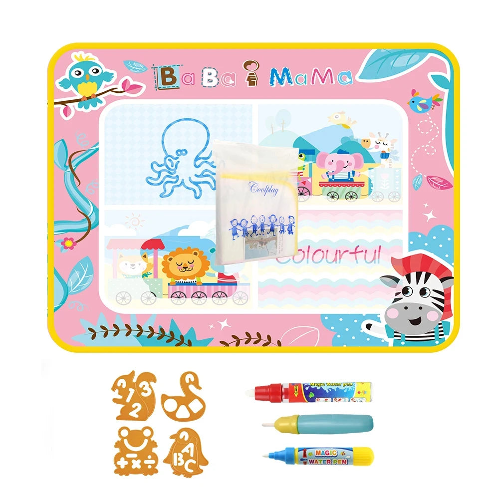 100x80CM Magic Water Drawing Mat – wiederverwendbare Doodle Board Montessori Lernspielzeug für Kinder