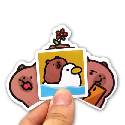 10/50/100pcs Capybaras Stickers – Cute Cartoon Decals for Laptop, Phone, Car, Bicycle & Kids DIY