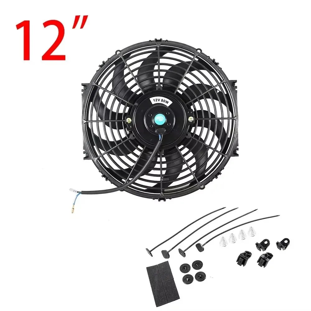 Universal 7/9/10/12/14/16 Zoll 12V 80W Auto-Radiator Kühlung Lüfter Blade – elektrische Klimaanlage Lüfter Kit 2100RPM