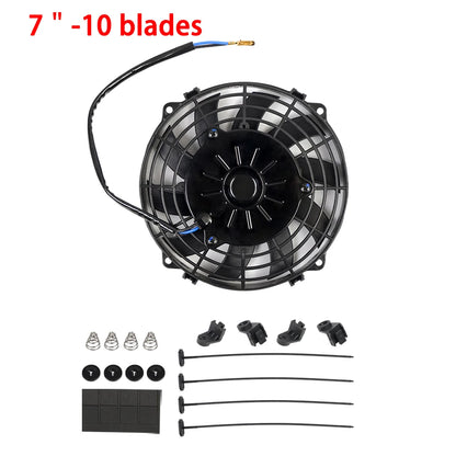 Universal 7/9/10/12/14/16 Zoll 12V 80W Auto-Radiator Kühlung Lüfter Blade – elektrische Klimaanlage Lüfter Kit 2100RPM