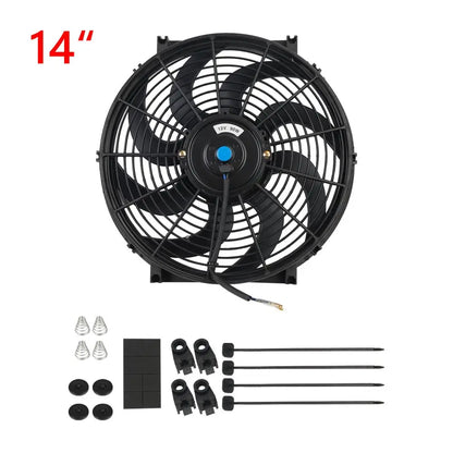 Universal 7/9/10/12/14/16 Zoll 12V 80W Auto-Radiator Kühlung Lüfter Blade – elektrische Klimaanlage Lüfter Kit 2100RPM