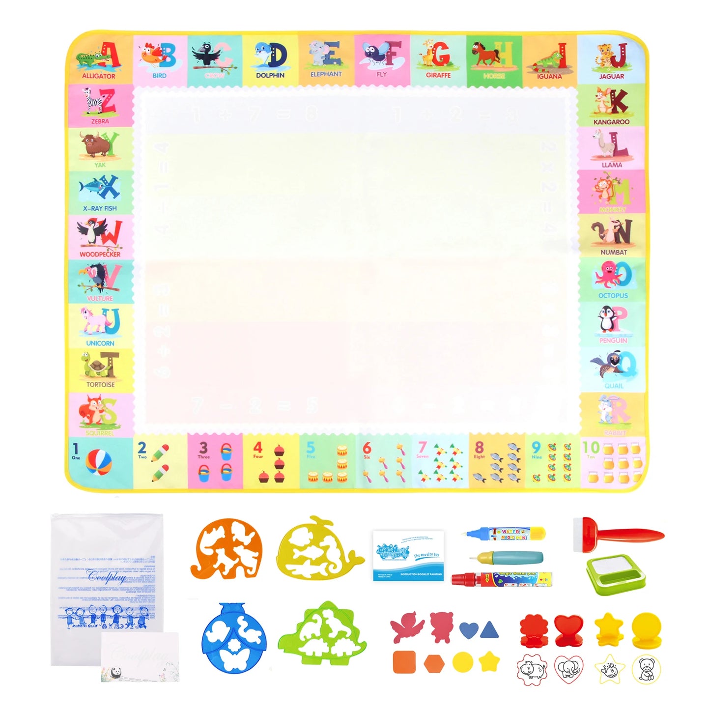 100x80CM Magic Water Drawing Mat – wiederverwendbare Doodle Board Montessori Lernspielzeug für Kinder