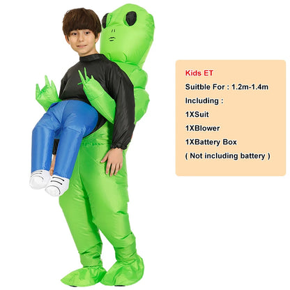 ET-Aliens Aufblasbares Kostüm – Scary Monster Cosplay für Erwachsene & Kinder, Halloween, Weihnachten, Thanksgiving, Party, Festival Kostüm