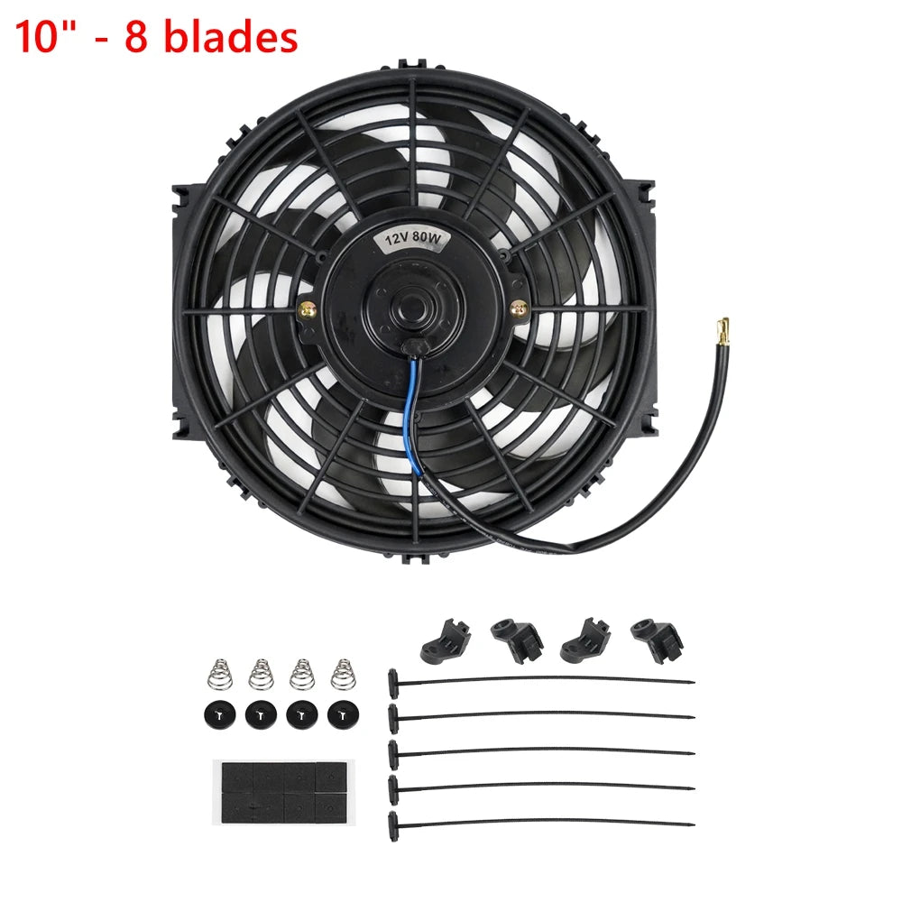 Universal 7/9/10/12/14/16 Zoll 12V 80W Auto-Radiator Kühlung Lüfter Blade – elektrische Klimaanlage Lüfter Kit 2100RPM
