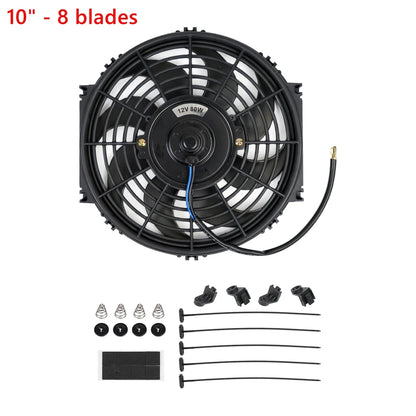 Universal 7/9/10/12/14/16 Zoll 12V 80W Auto-Radiator Kühlung Lüfter Blade – elektrische Klimaanlage Lüfter Kit 2100RPM