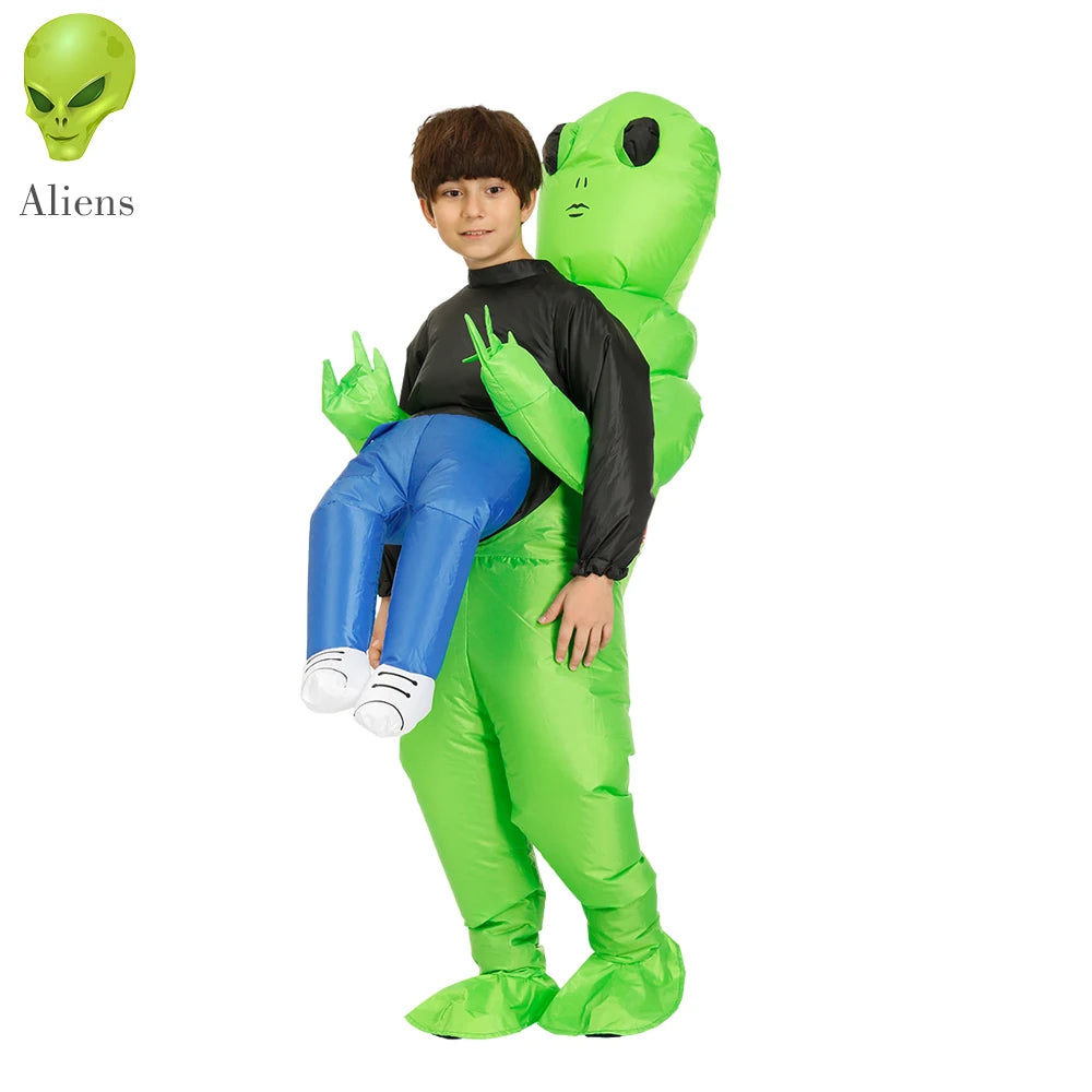 ET-Aliens Aufblasbares Kostüm – Scary Monster Cosplay für Erwachsene & Kinder, Halloween, Weihnachten, Thanksgiving, Party, Festival Kostüm
