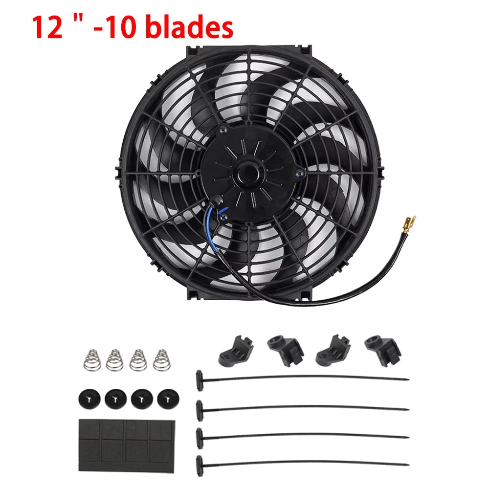 Universal 7/9/10/12/14/16 Zoll 12V 80W Auto-Radiator Kühlung Lüfter Blade – elektrische Klimaanlage Lüfter Kit 2100RPM