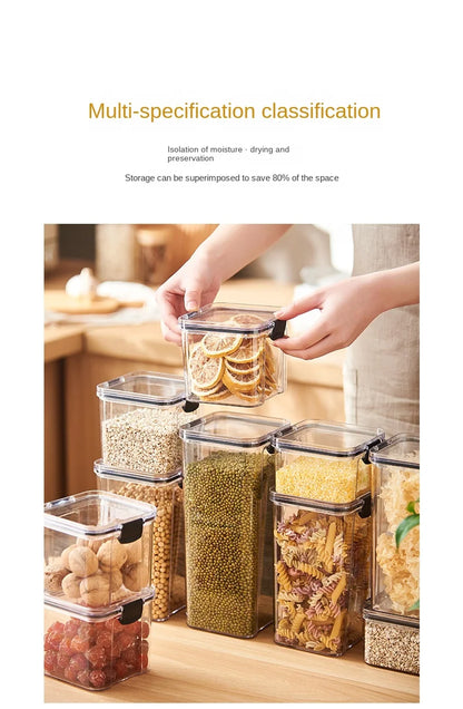 1PC Airtight Sealed Storage Jar – Kunststoff-Körner, Pasta & Würzbehälter ® Feuchtigkeit-Proof-Küche Organizer Box