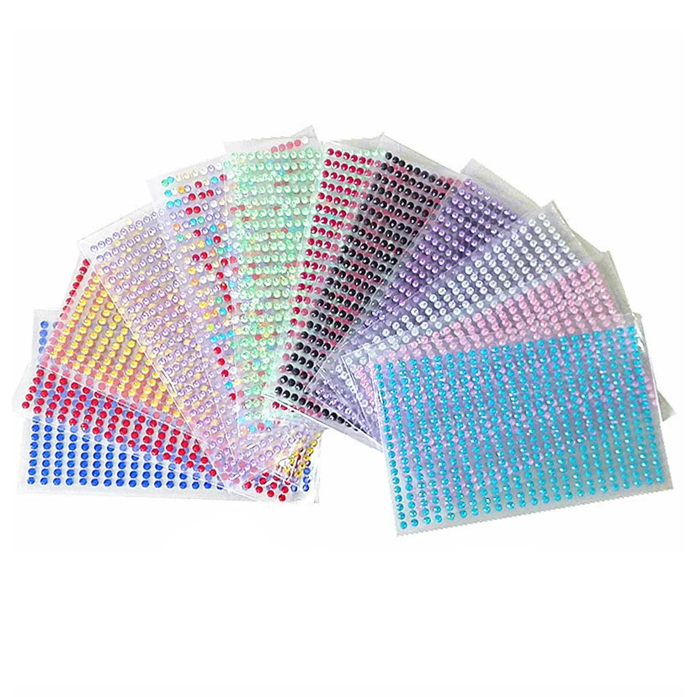1040/900/504St Acryl Bohrer DIY Kristall Strass Selbstklebende Aufkleber für Telefonhüllen, Karten und Handwerk