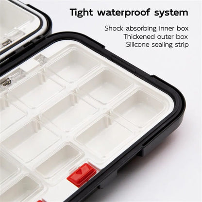 Premium Wasserdichte Doppel-Sided Fishing Tackle Box – Multifunktional Bait & Tool Organizer