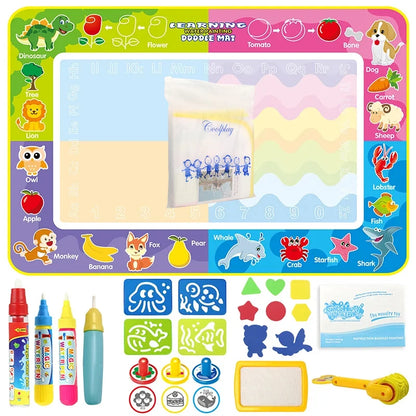 100x80CM Magic Water Drawing Mat – wiederverwendbare Doodle Board Montessori Lernspielzeug für Kinder