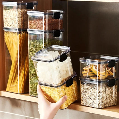 1PC Airtight Sealed Storage Jar – Kunststoff-Körner, Pasta & Würzbehälter ® Feuchtigkeit-Proof-Küche Organizer Box