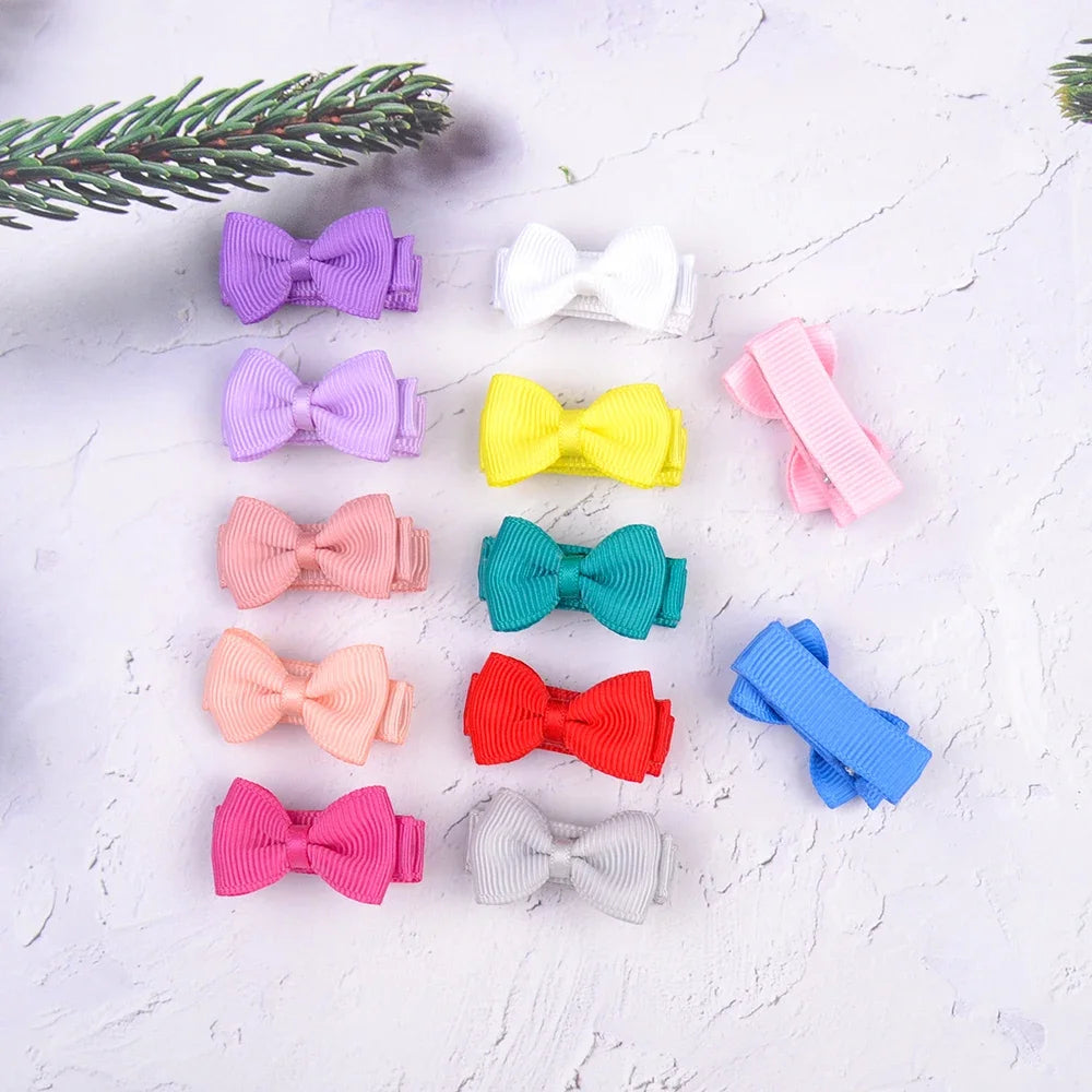 1.2 Zoll Mini Haarbögen mit Clip – Solid Colors Hairgrips für Kids & Baby Girl