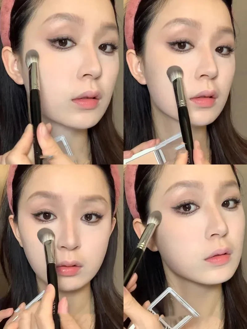 1/2PCS Peach Heart Blusher Brush – kleine flache präzise Bürste für Pulver, Creme & Liquid Blush