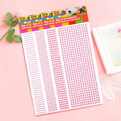 1040/900/504St Acryl Bohrer DIY Kristall Strass Selbstklebende Aufkleber für Telefonhüllen, Karten und Handwerk