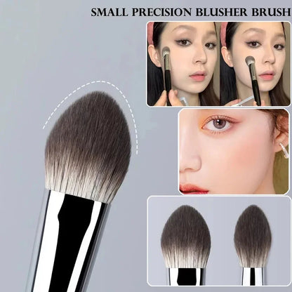 1/2PCS Peach Heart Blusher Brush – kleine flache präzise Bürste für Pulver, Creme & Liquid Blush