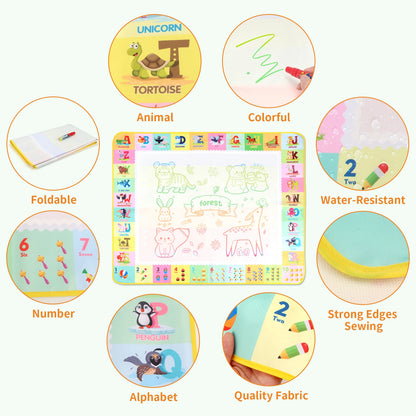 100x80CM Magic Water Drawing Mat – wiederverwendbare Doodle Board Montessori Lernspielzeug für Kinder