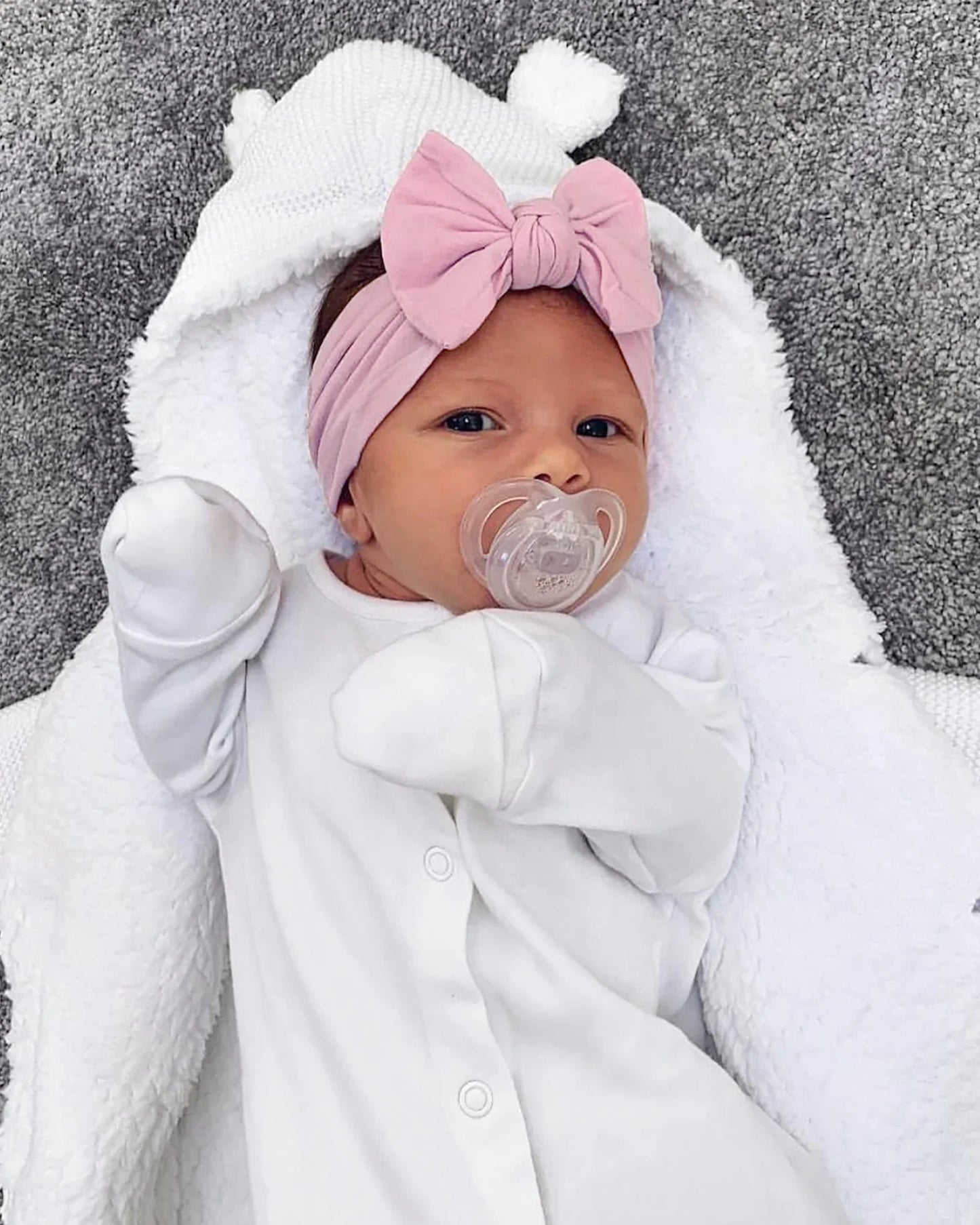 1PC Baby Nylon Kopftuch – Handgemachtes Blumen Stirnband für neugeborene Mädchen, Kleinkind elastisches Haar Turban