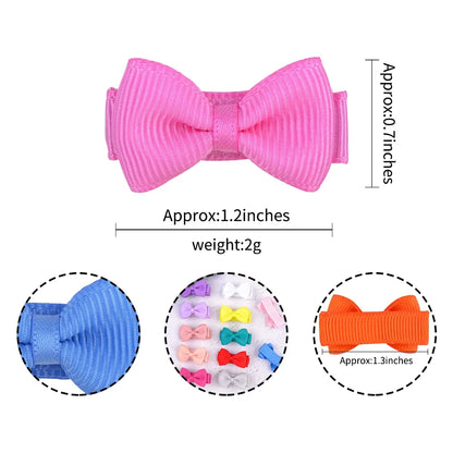 1.2 Zoll Mini Haarbögen mit Clip – Solid Colors Hairgrips für Kids & Baby Girl