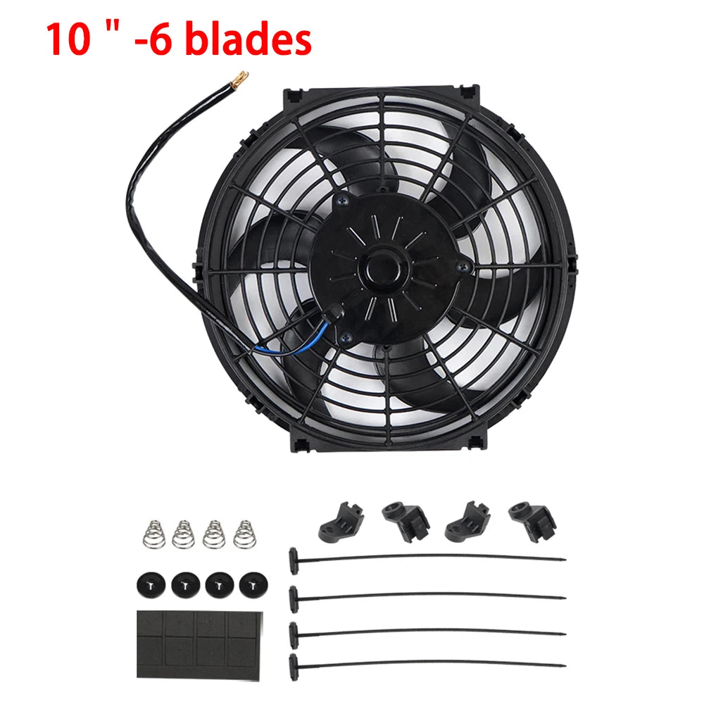 Universal 7/9/10/12/14/16 Zoll 12V 80W Auto-Radiator Kühlung Lüfter Blade – elektrische Klimaanlage Lüfter Kit 2100RPM