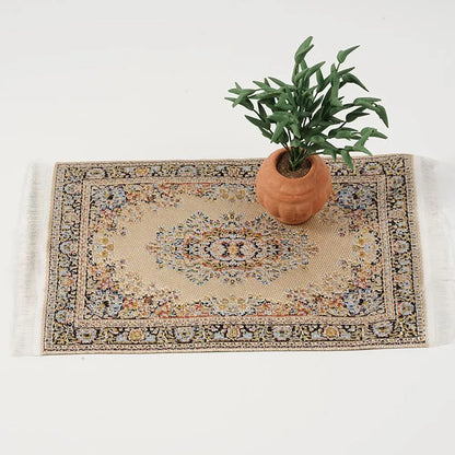 1:12 Maßstab türkischen Stil Miniatur Puppenhaus Teppich – Bodenbedeckung für Spielhaus & Puppen Zubehör