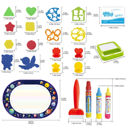 100x80CM Magic Water Drawing Mat – wiederverwendbare Doodle Board Montessori Lernspielzeug für Kinder