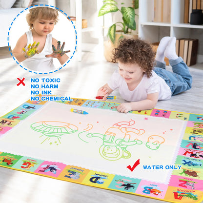 100x80CM Magic Water Drawing Mat – wiederverwendbare Doodle Board Montessori Lernspielzeug für Kinder