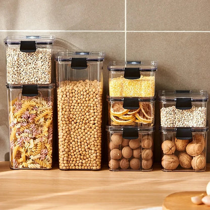 1PC Airtight Sealed Storage Jar – Kunststoff-Körner, Pasta & Würzbehälter ® Feuchtigkeit-Proof-Küche Organizer Box